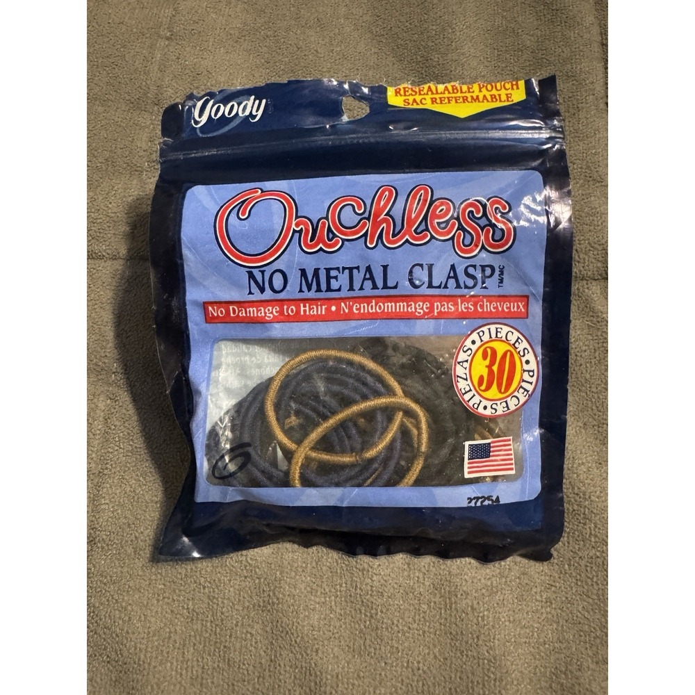 Goody Ouchless Elastic Hair Ties 25 Count No Metal New Open Pack Vintage 1999